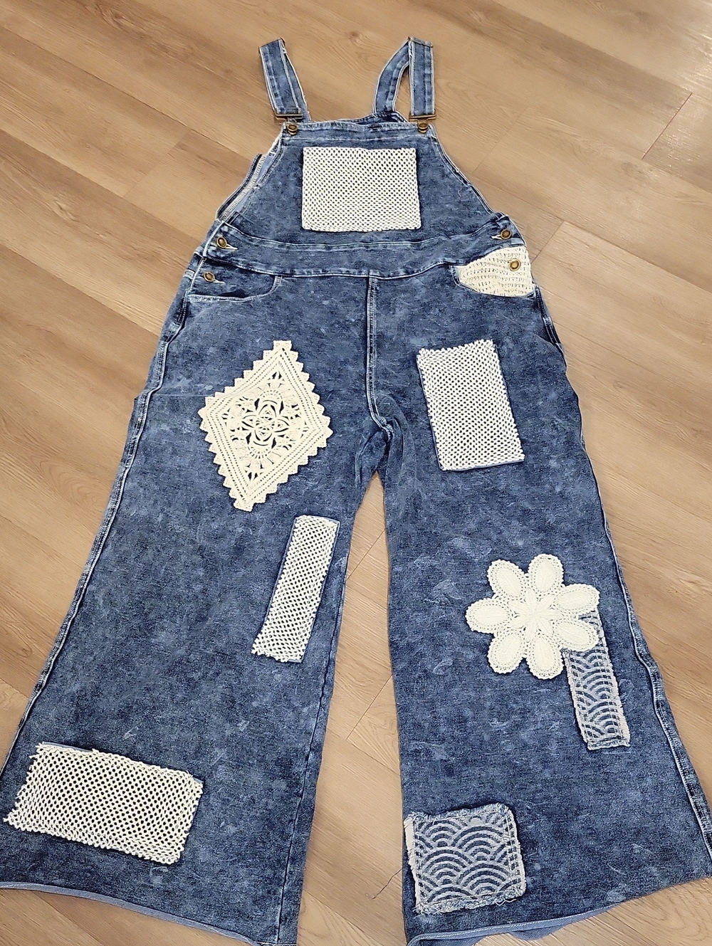 Pol Soft Denim Patch Large Overalls.